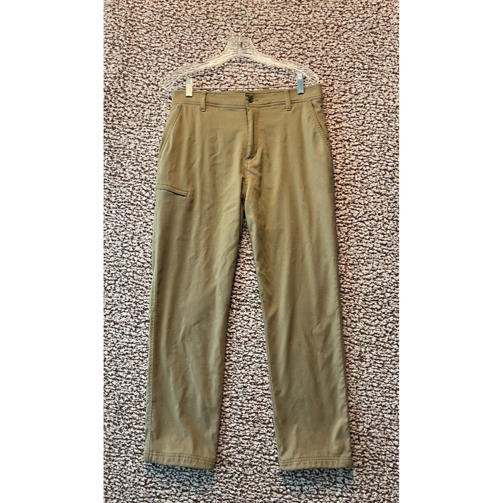 Gerry Men's Khaki Hiking Pants 32x27.5 Stretch Nylon Outdoor Trail Zip Pockets